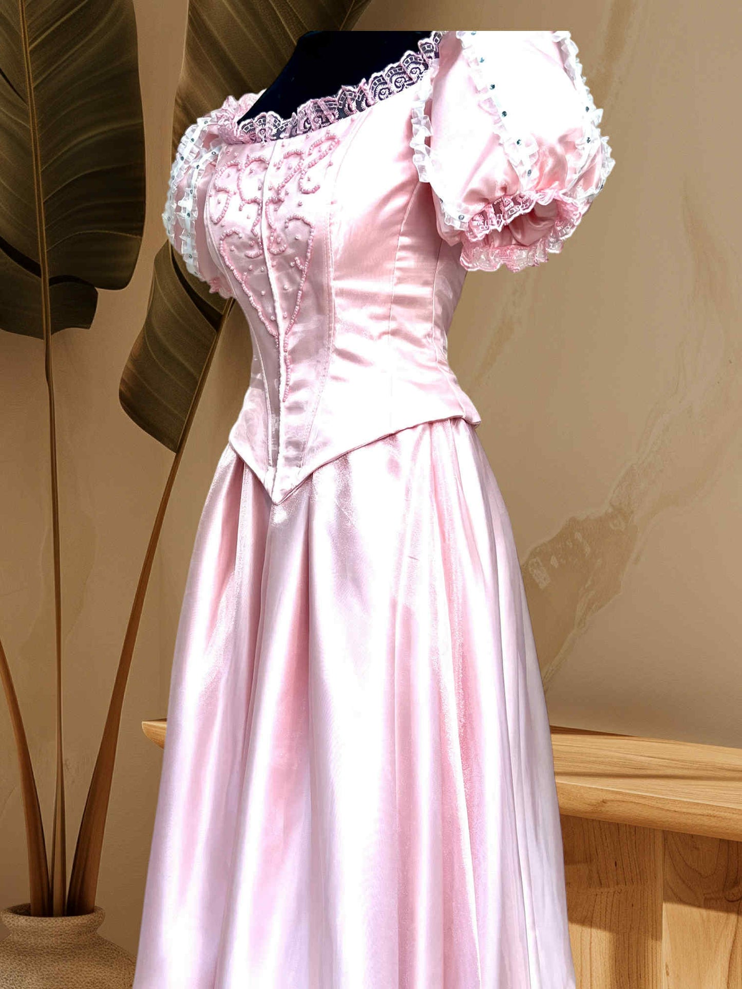 Ariel-Inspired Pink Princess Gown, Premium Fairytale Stage & Event Dress