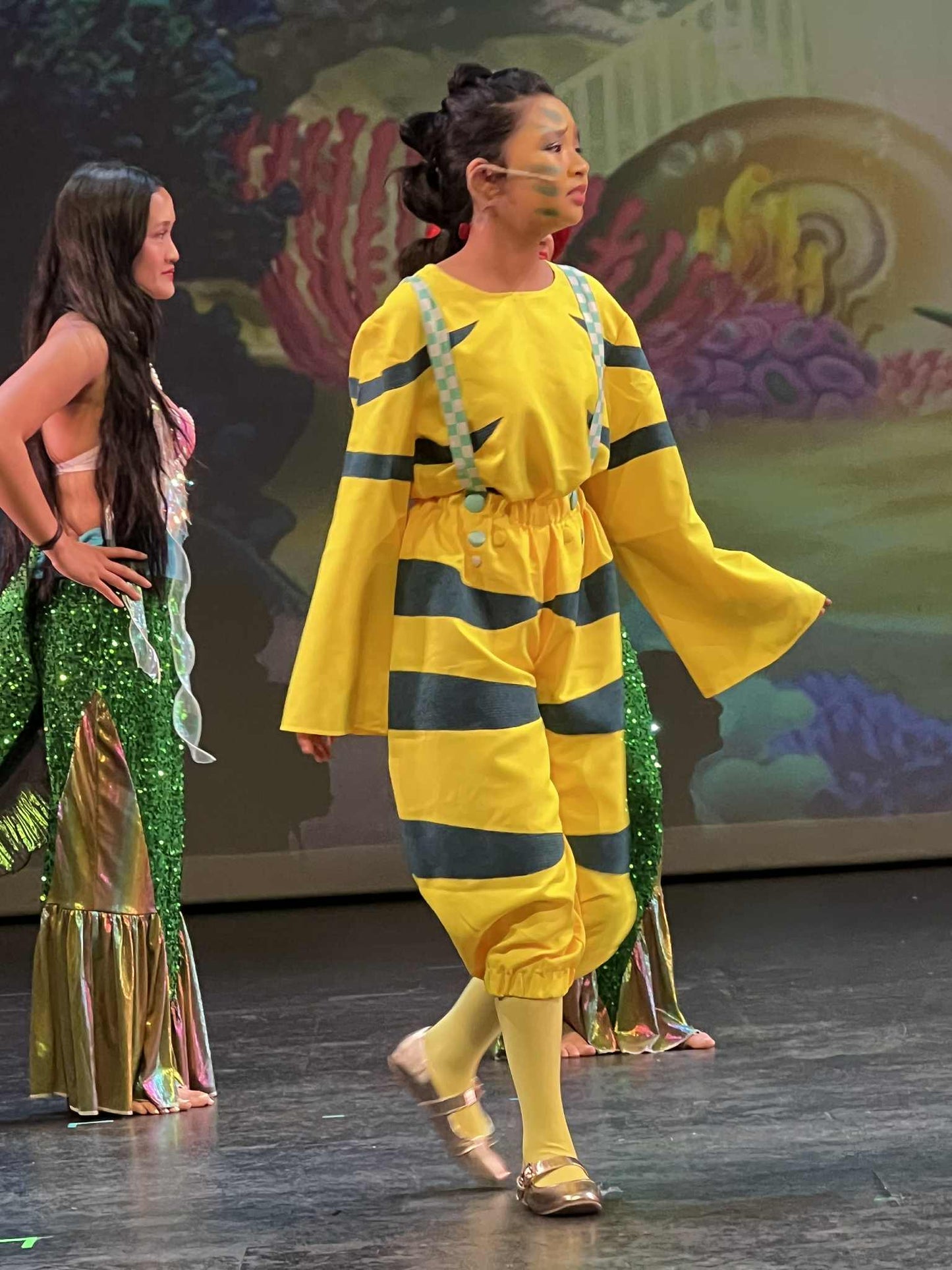 Flounder Inspired Costume, Premium Ocean Sidekick Stage Outfit