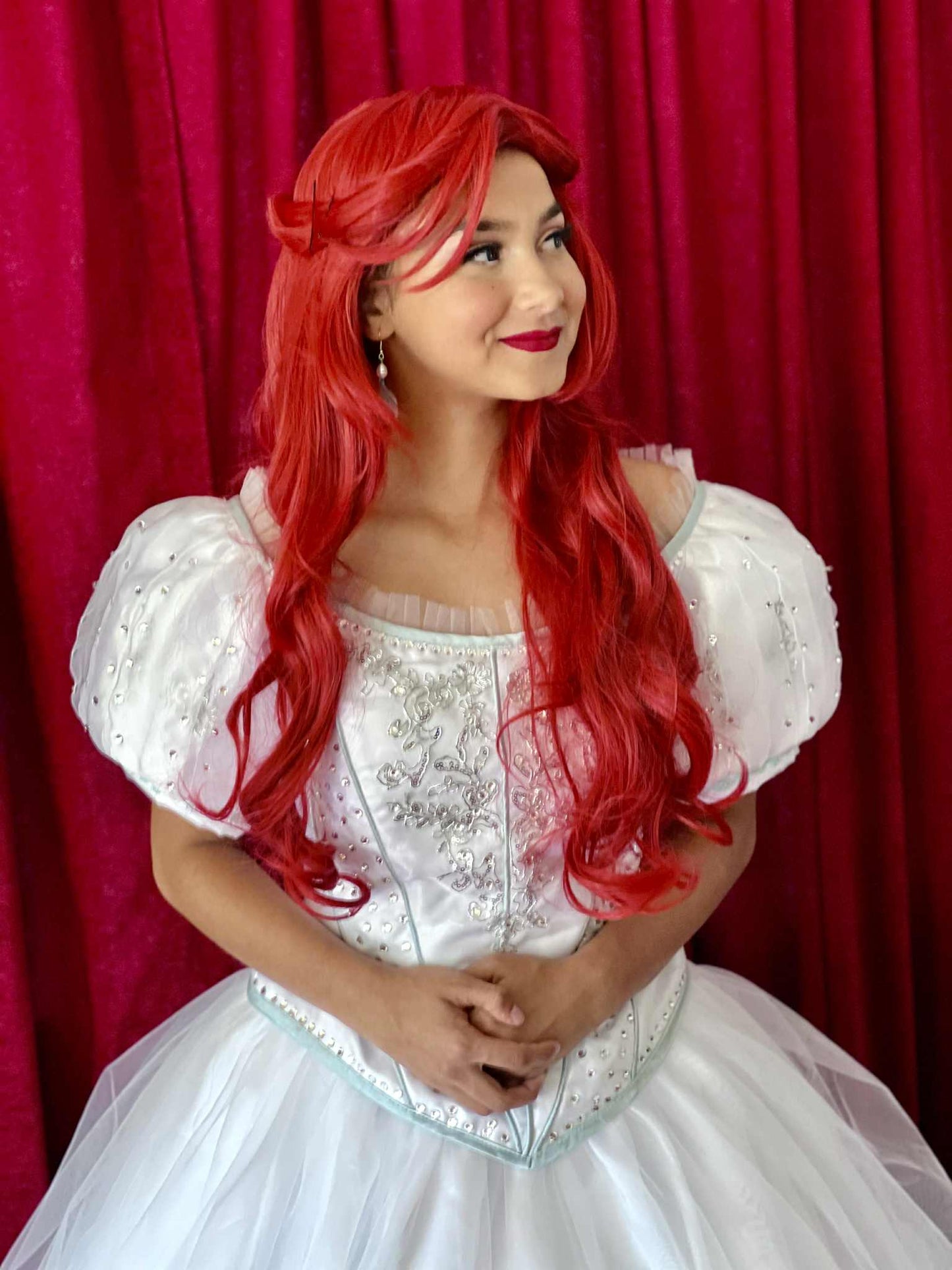 Ariel Inspired Wedding Gown Costume, Premium Fairytale Bridal Stage Dress