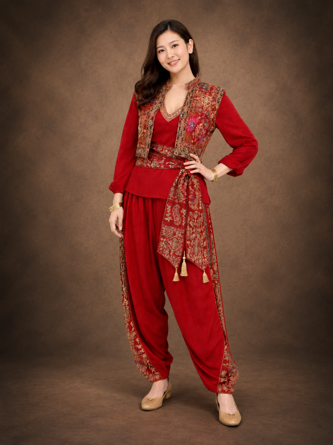 Persian Royal Costume, Premium Middle Eastern Noble Stage Outfit
