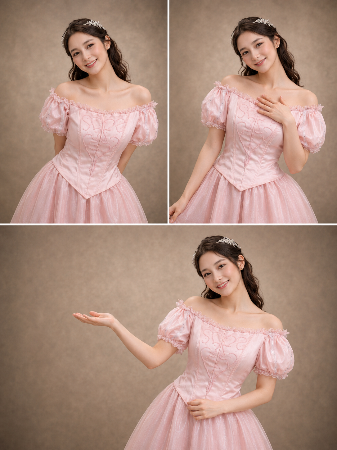 Pink Mermaid  Princess Gown, Premium Fairytale Stage & Event Dress