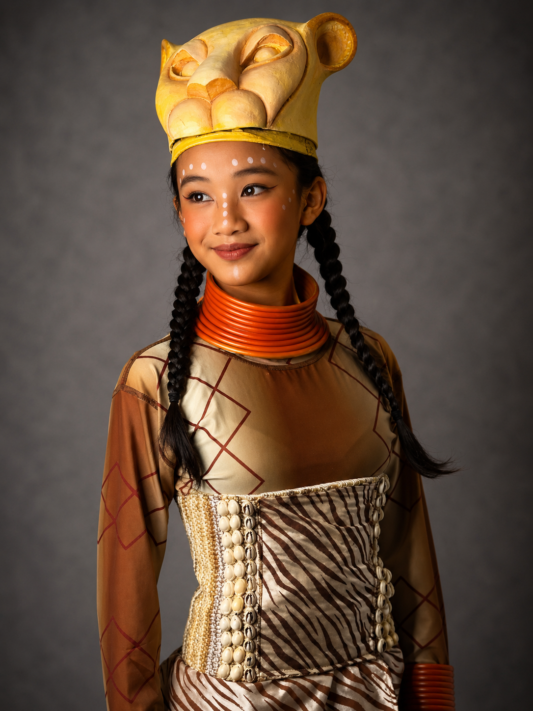 Golden Lion & Lion Cub Costume Set