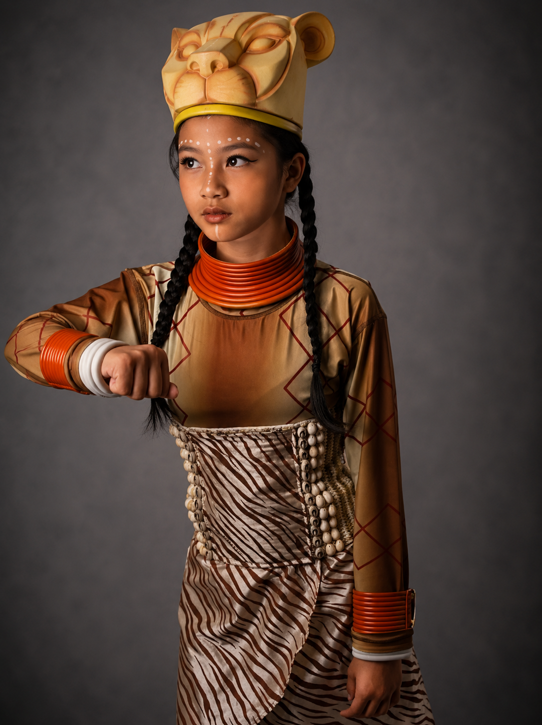 Golden Lion & Lion Cub Costume Set