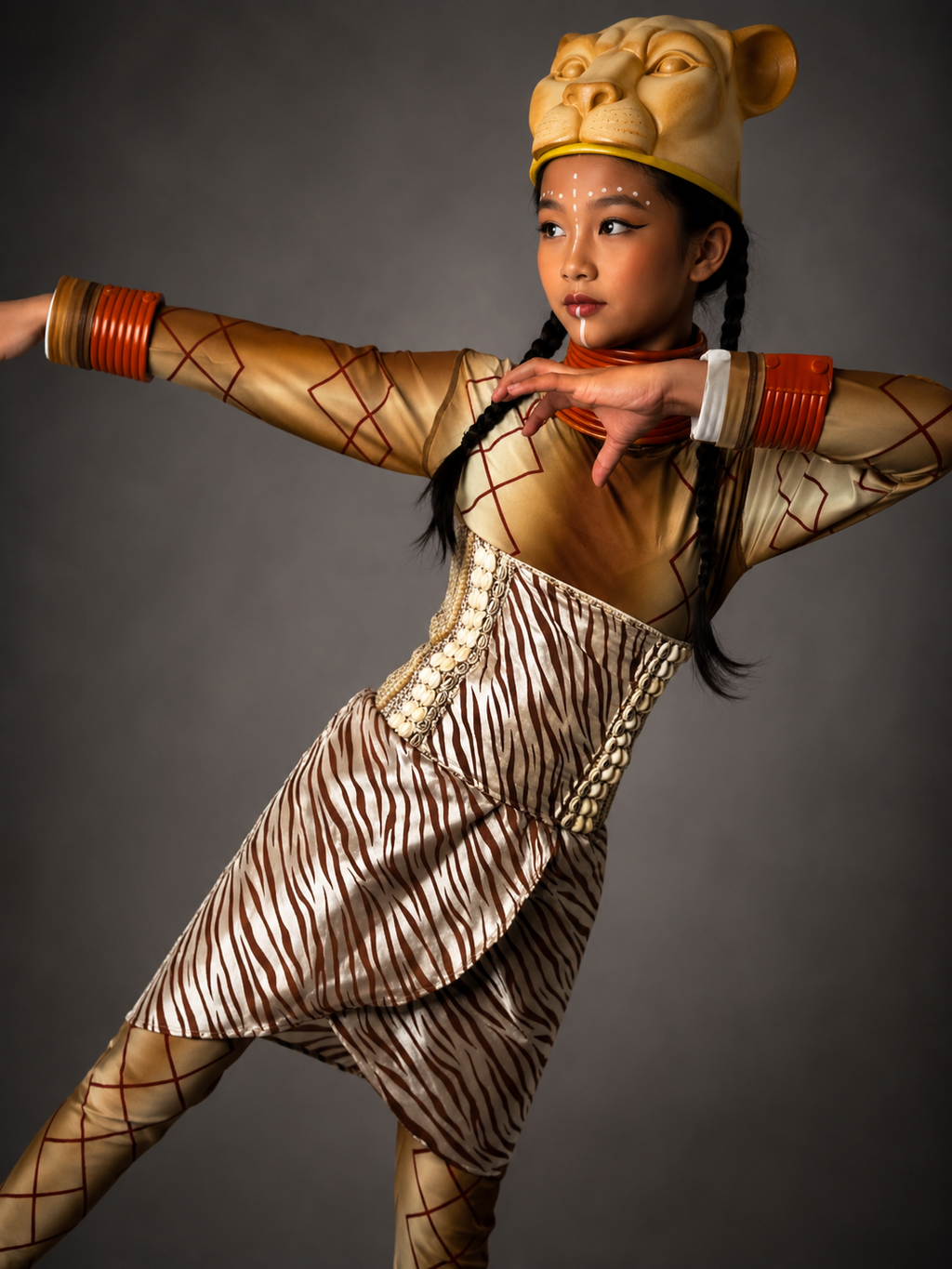 Golden Lion & Lion Cub Costume Set