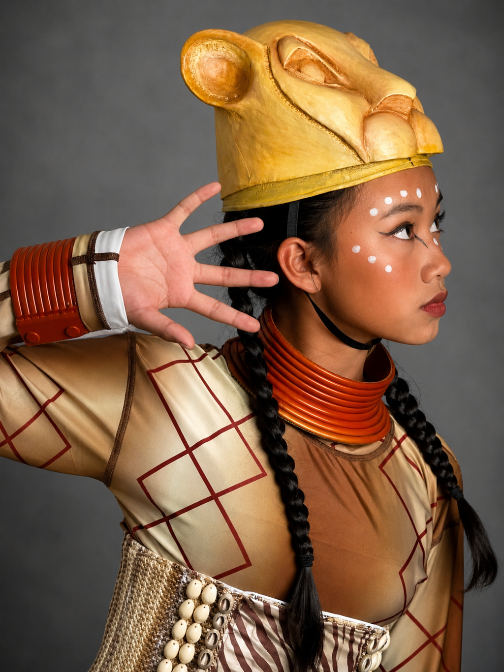 Golden Lion & Lion Cub Costume Set
