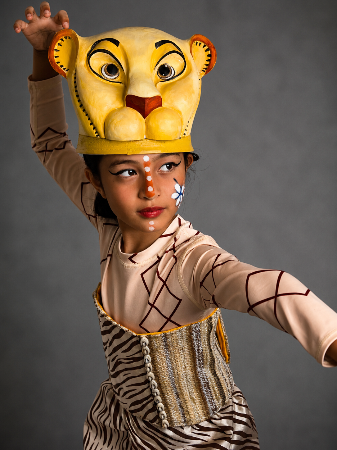 Golden Lion & Lion Cub Costume Set