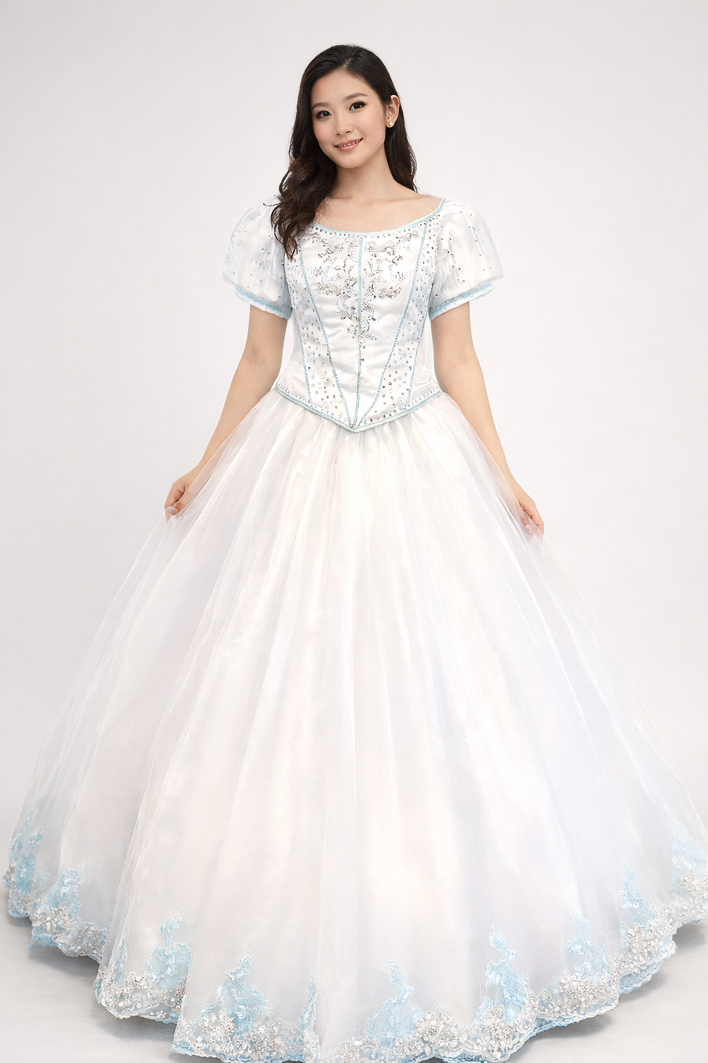 Ariel Inspired Wedding Gown Costume, Premium Fairytale Bridal Stage Dress