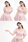 Ariel-Inspired Pink Princess Gown, Premium Fairytale Stage & Event Dress