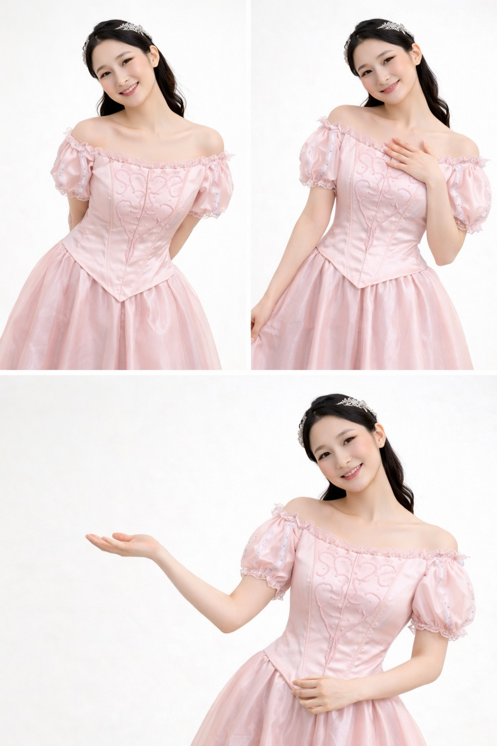 Ariel-Inspired Pink Princess Gown, Premium Fairytale Stage & Event Dress