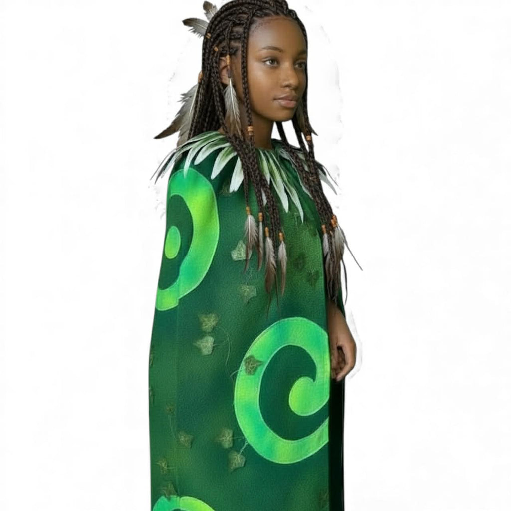 Frozen Inspired Troll Cape, Premium Forest Character Stage Cloak
