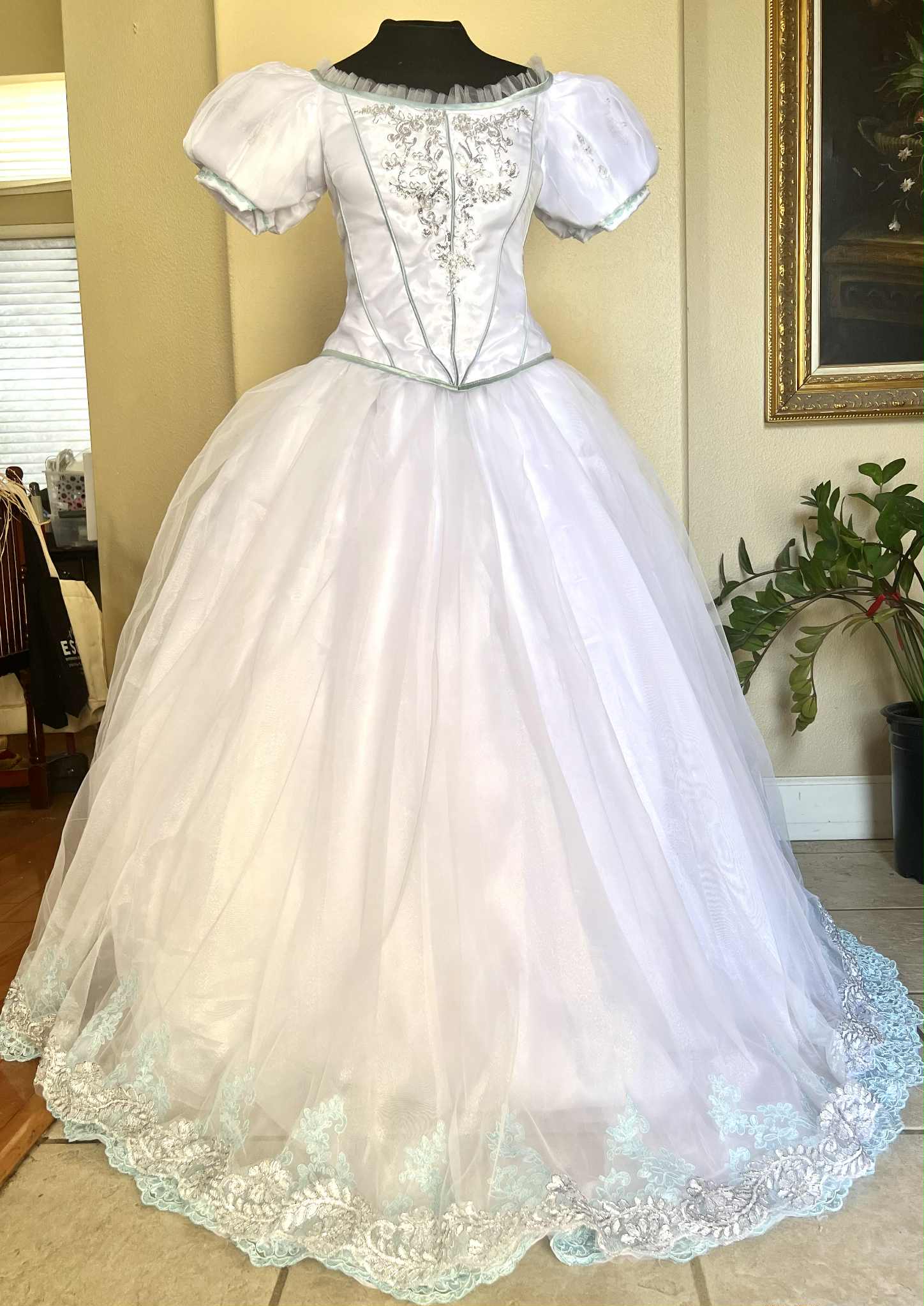Ariel Inspired Wedding Gown Costume, Premium Fairytale Bridal Stage Dress